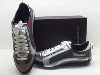 chaussures dsquared hommes new style 2013 sept cuir argent gris